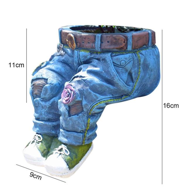 Garden Jean Pants Resin Flower Pot