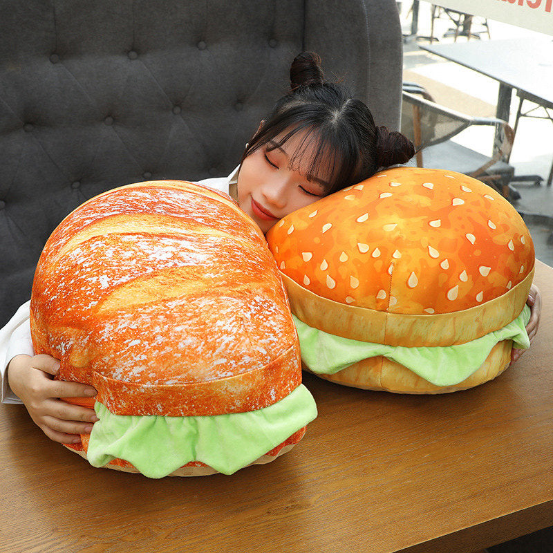 2in1 Comfy Hamburger Pillow Seat Cushion