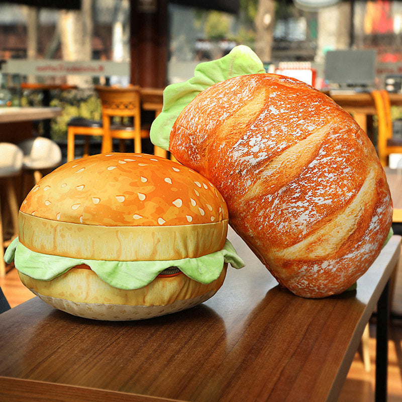 2in1 Comfy Hamburger Pillow Seat Cushion