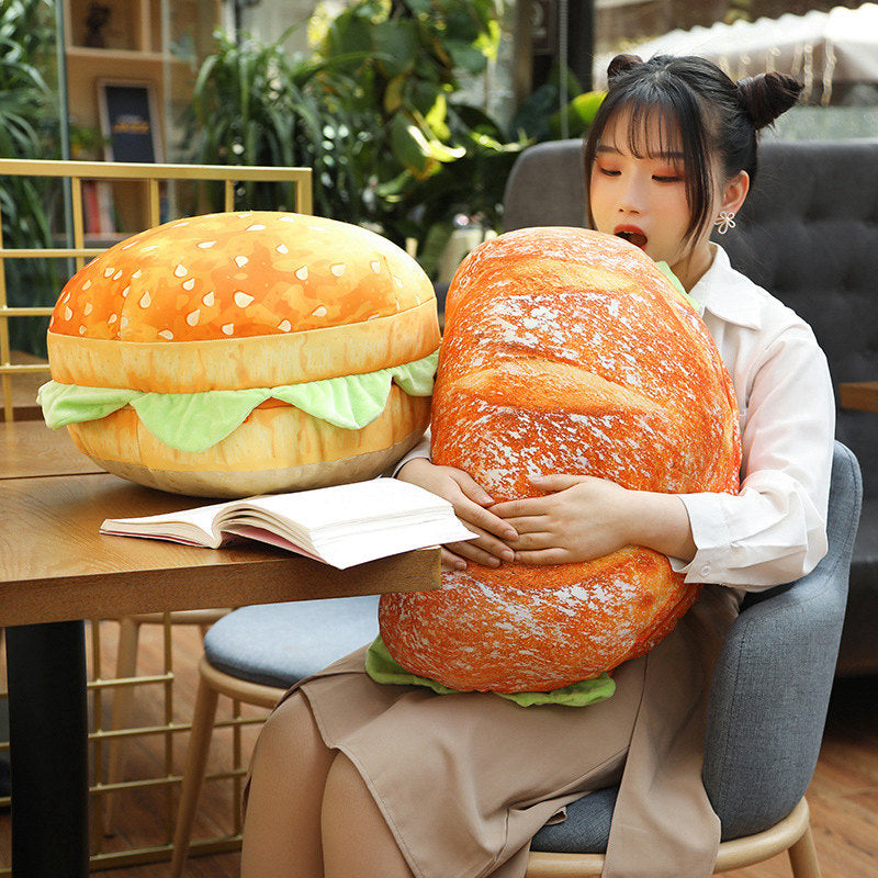 2in1 Comfy Hamburger Pillow Seat Cushion