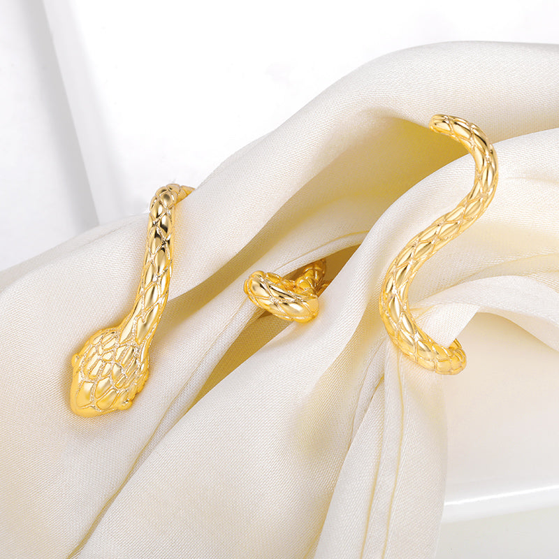 Snake Shape Resizable Two Finger Ring - Image 6