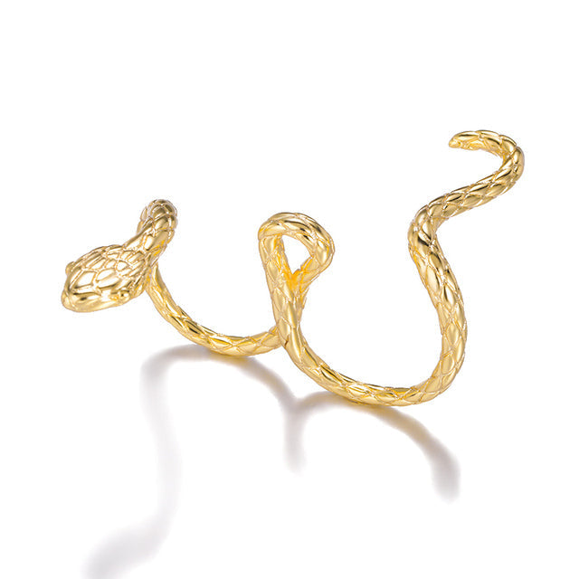 Snake Shape Resizable Two Finger Ring - Image 3