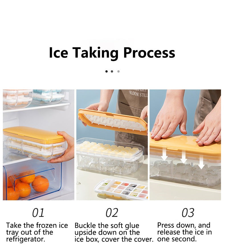 Double Layer Lazy Ice Maker Storage Box