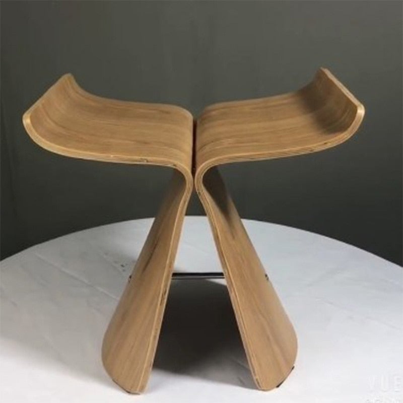Walnut High Quality Butterfly Stool - Image 0