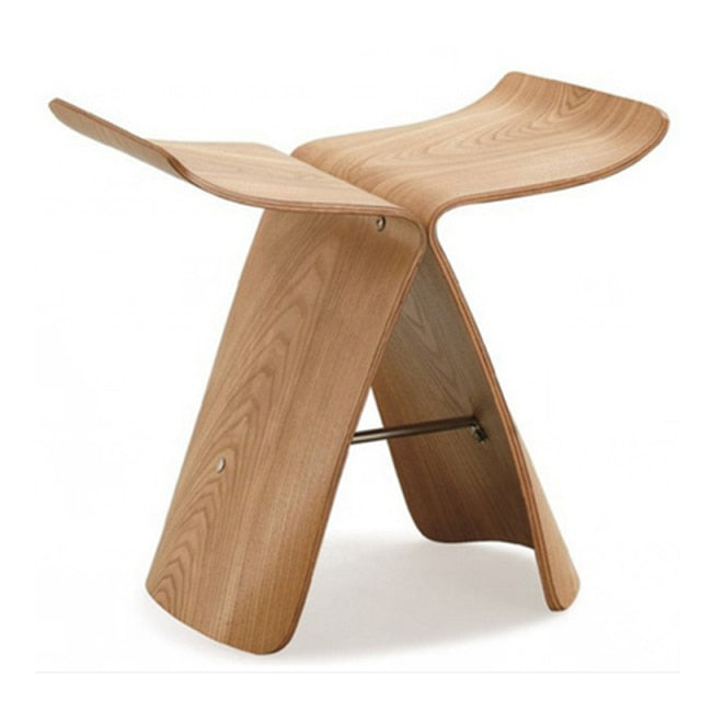Walnut High Quality Butterfly Stool - Image 2
