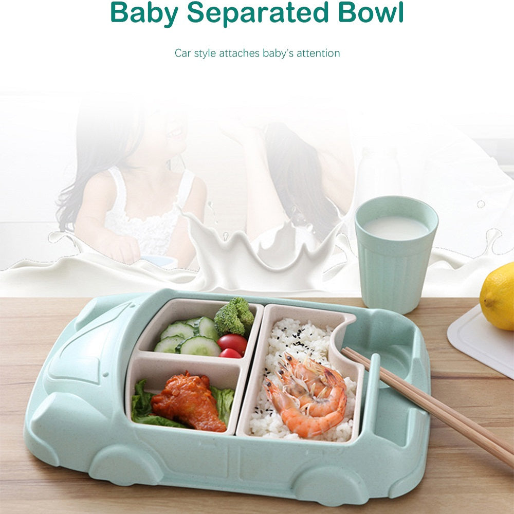 Baby Bamboo Car Shape Food Containers