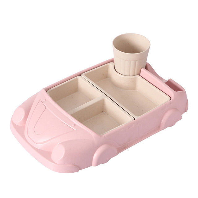 Baby Bamboo Car Shape Food Containers