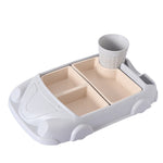 Baby Bamboo Car Shape Food Containers