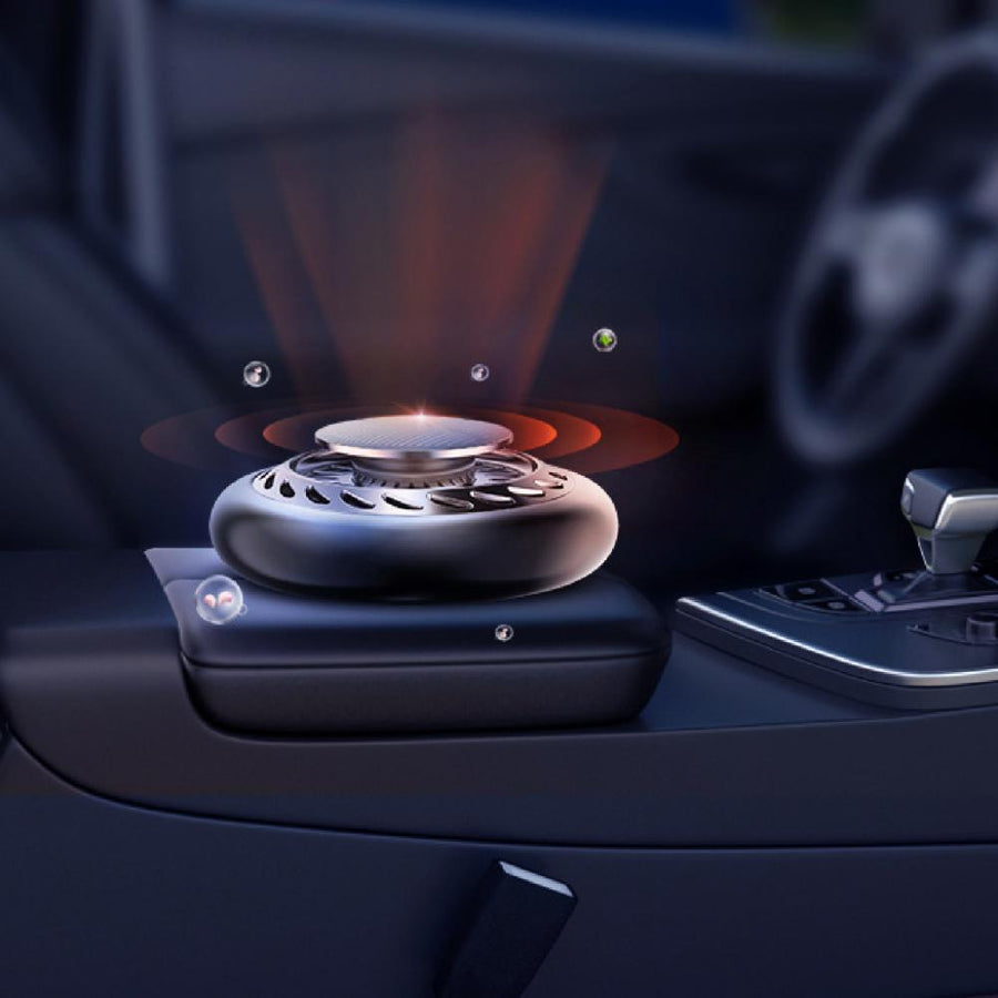 Solar Power Rotating Essential Oil Car Air Freshener - Image 1
