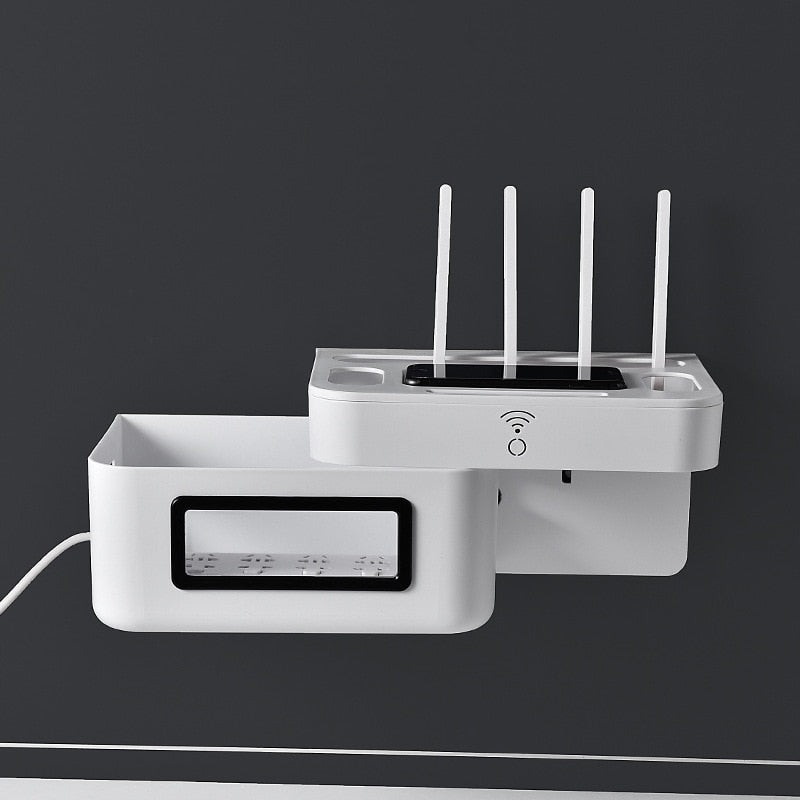 Wall-Mounted Wifi Cable Socket Storage Organizer Box - Image 3