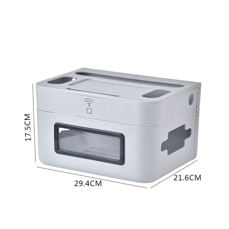 Wall-Mounted Wifi Cable Socket Storage Organizer Box - Image 4
