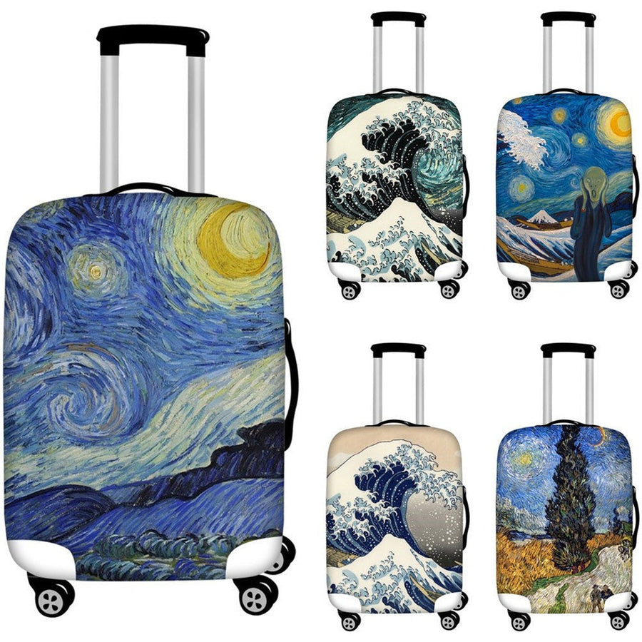 Stylish Art Elastic Travel Luggage Covers - Image 0