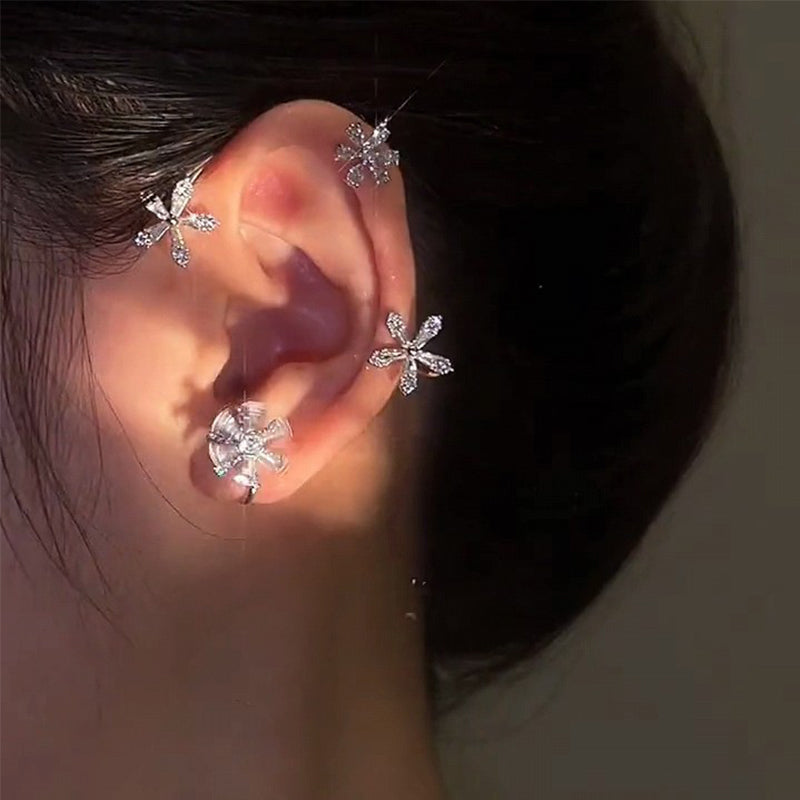 Rotating Windmill Zircon Sparkling Earring - Image 1