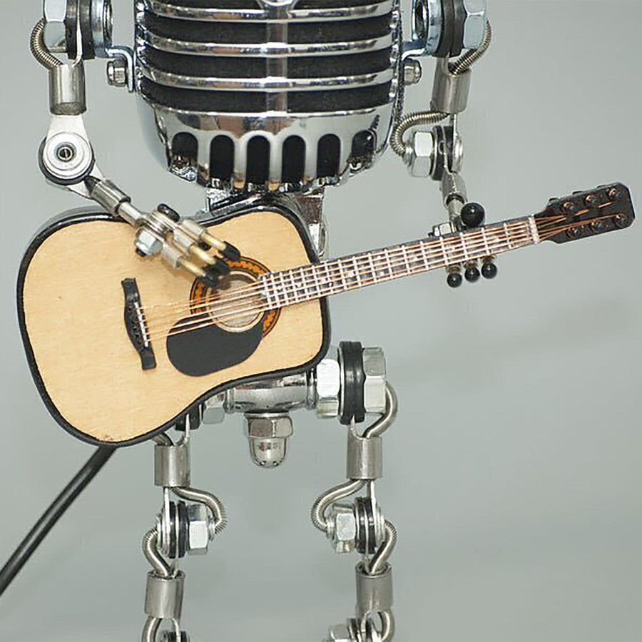 Vintage Guitar Playing Microphone Robot Lamp - Image 4