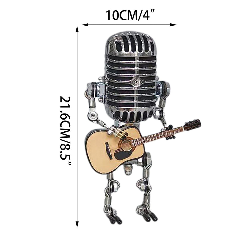 Vintage Guitar Playing Microphone Robot Lamp - Image 8