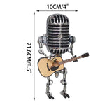 Vintage Guitar Playing Microphone Robot Lamp