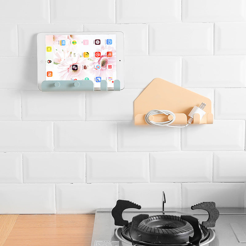 Wall-Mounted Sticky Organizer Phone Holder Rack - Image 0