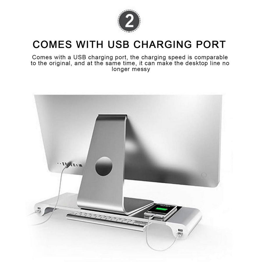 Universal USB Phone Charging Monitor Riser Stand - Image 3