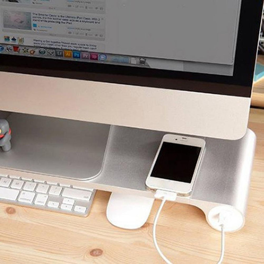 Universal USB Phone Charging Monitor Riser Stand · Mavigadget