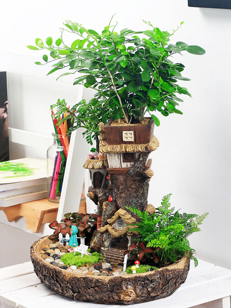 Creative Magical Landscape Tree House Flower Pot