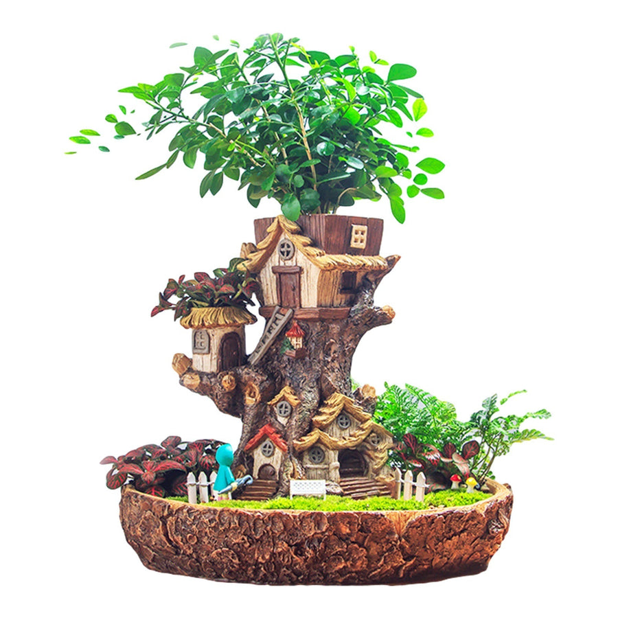 Creative Magical Landscape Tree House Flower Pot - Image 1