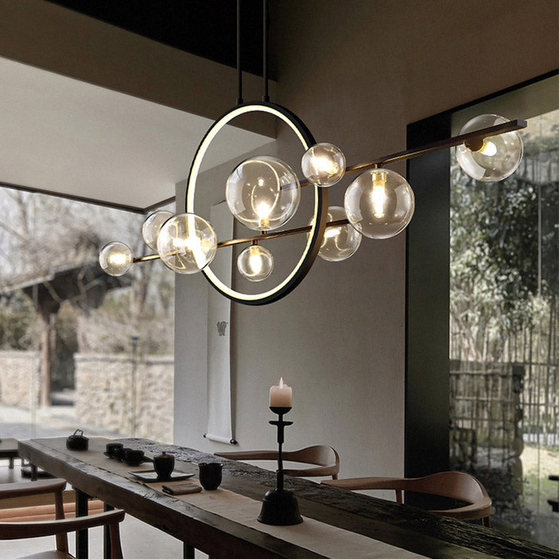 Minimal LED European Modern Ring Bubble Chandelier - Image 0