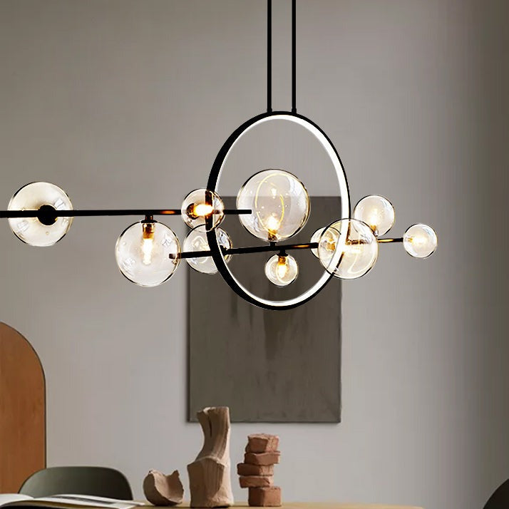 Minimal LED European Modern Ring Bubble Chandelier - Image 3