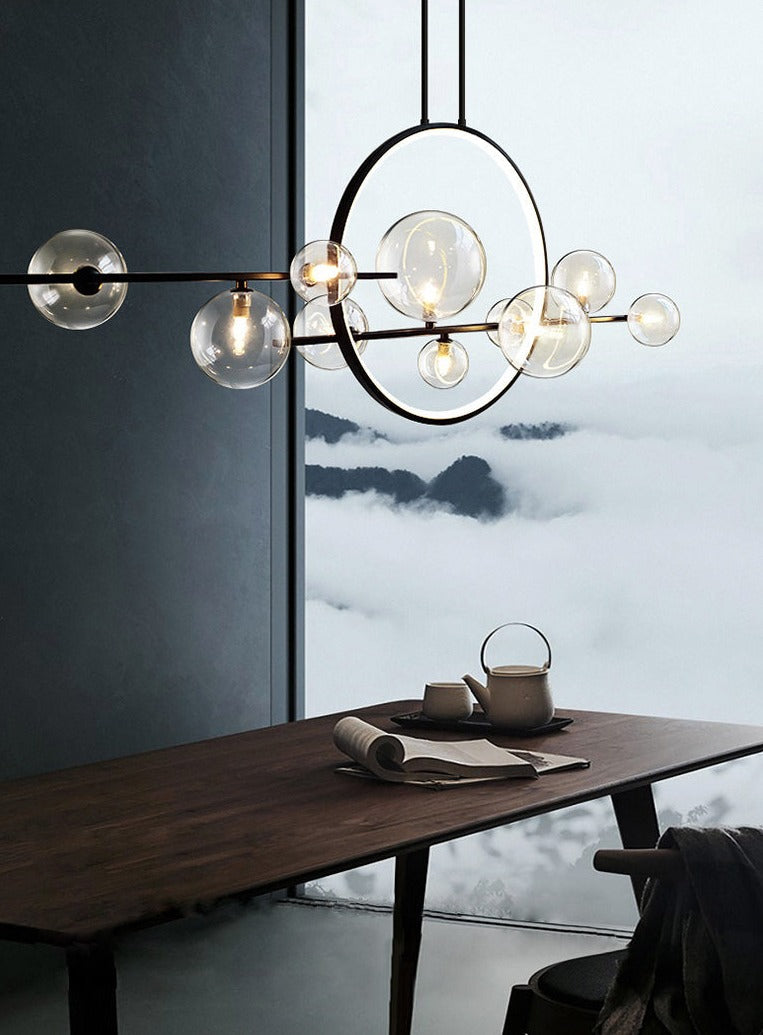 Minimal LED European Modern Ring Bubble Chandelier - Image 6