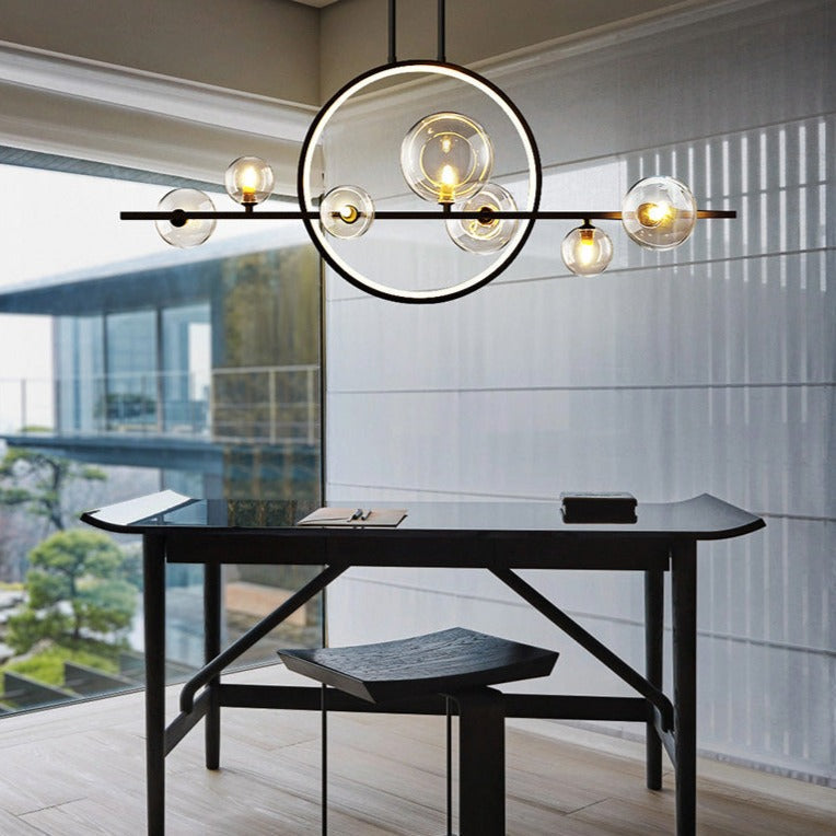 Minimal LED European Modern Ring Bubble Chandelier - Image 2