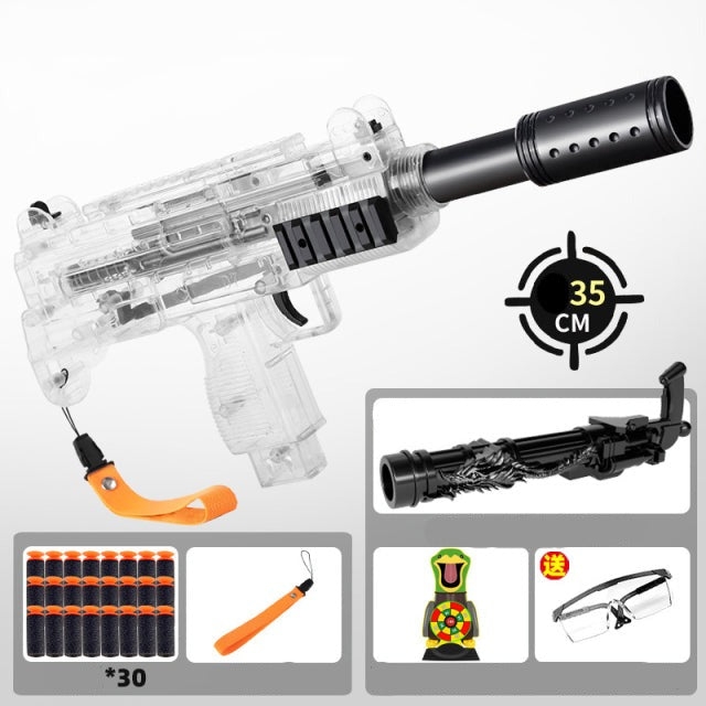 Manual Soft Bullet Submachine Toy Gun Set - Image 9