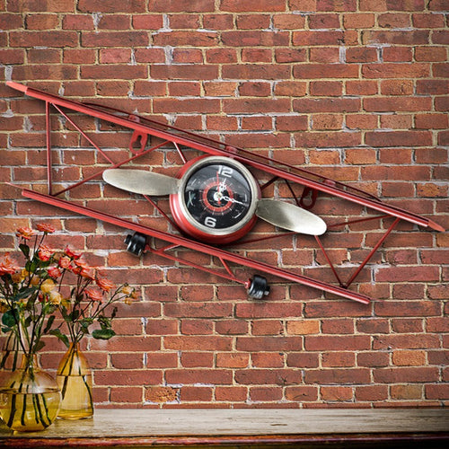 Creative Retro Aircraft Wall Clock - Image 0