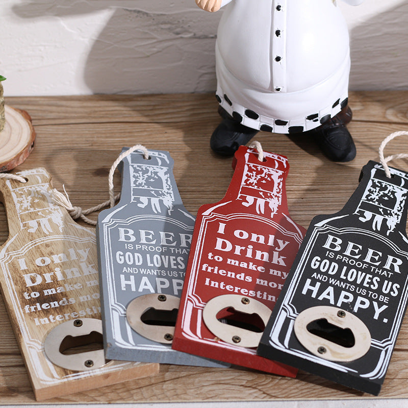 Retro Wood Bottle Opener - Image 0