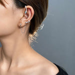 Ear Clip Dangle Snake Hoop Earrings