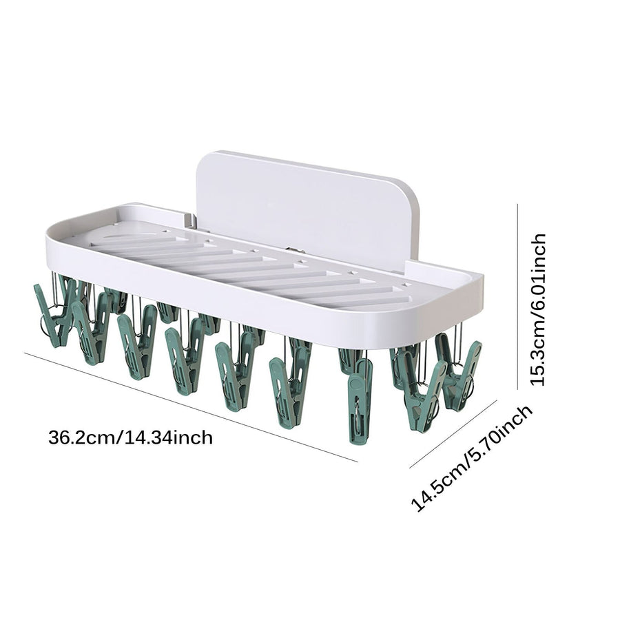 Wall-Mounted Hooks Bathroom Drying Rack - Image 4