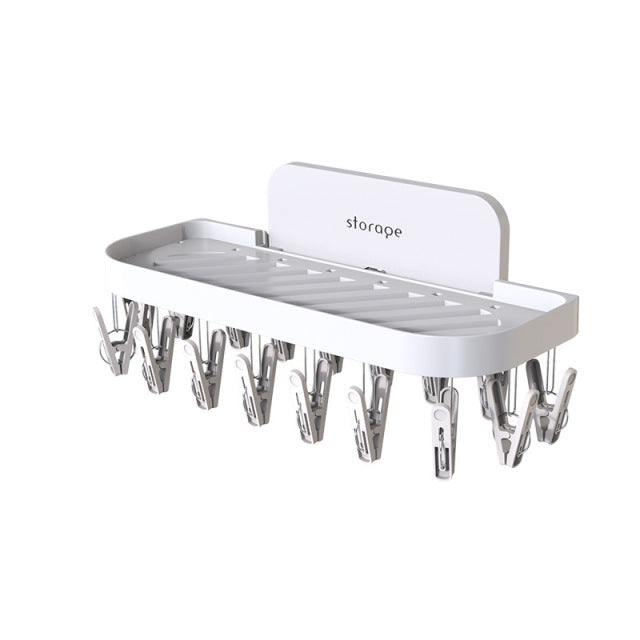 Wall-Mounted Hooks Bathroom Drying Rack - Image 6