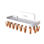 Wall-Mounted Hooks Bathroom Drying Rack