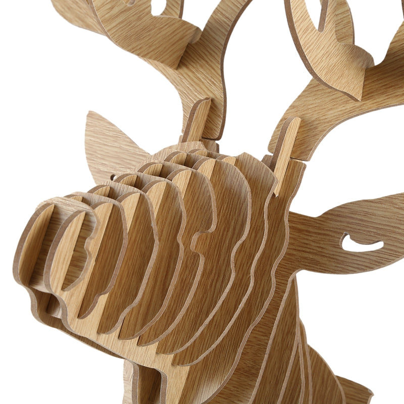 3D Puzzle Wooden Hanging Deer Head - Image 4