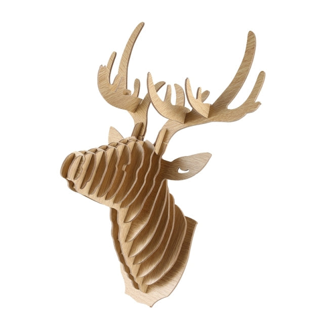 3D Puzzle Wooden Hanging Deer Head - Image 3
