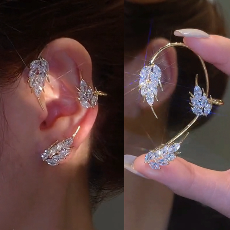 Elegant Sparkling Zircon Fairy Wings Earrings