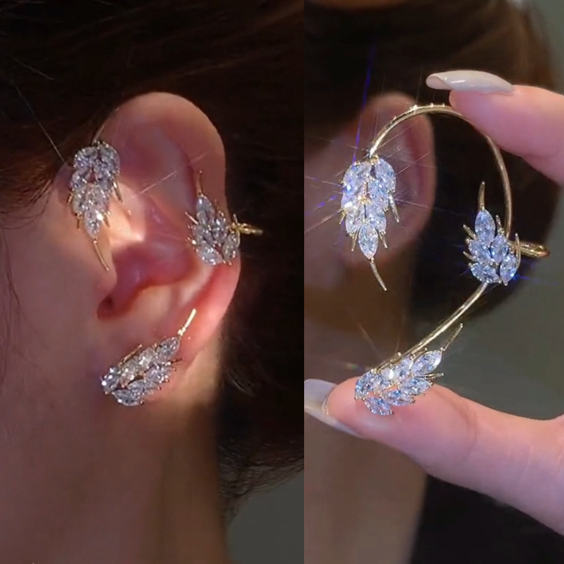 Elegant Sparkling Zircon Fairy Wings Earrings - Image 2
