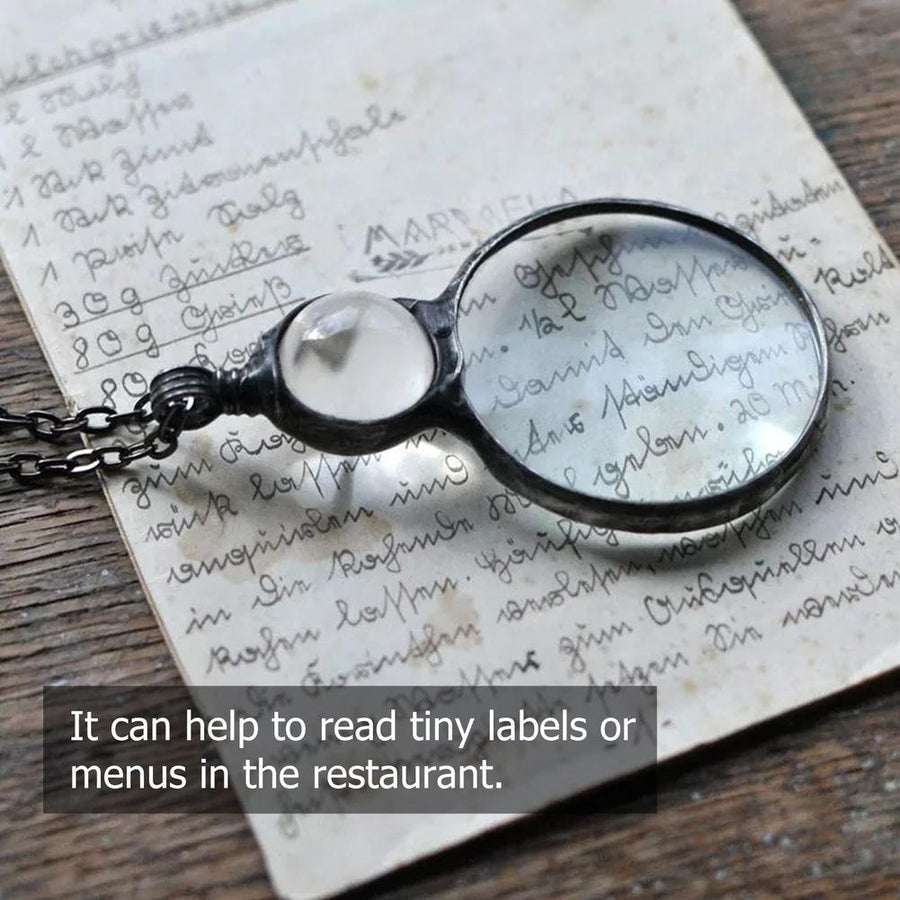 Creative Magnifying Glass Pendant Necklace - Image 1