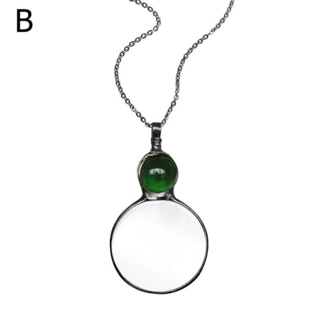 Creative Magnifying Glass Pendant Necklace