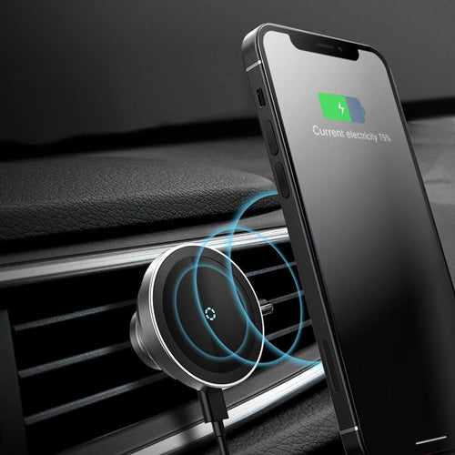 Rotating Car Wireless Charger Magnetic Phone Holder - Image 0