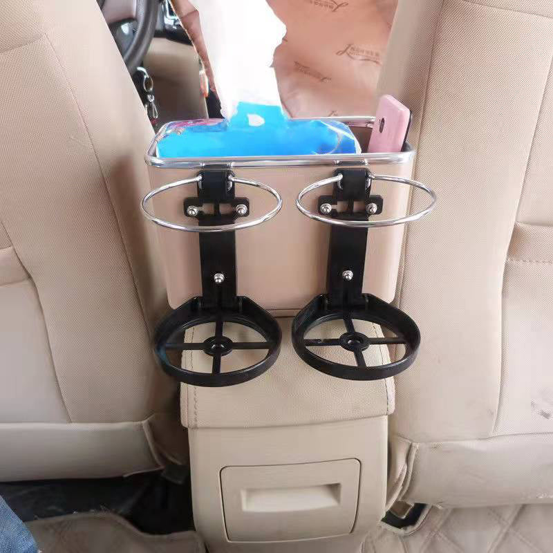 Large Capacity Bottle Holder Car Armrest Storage Box - Image 2