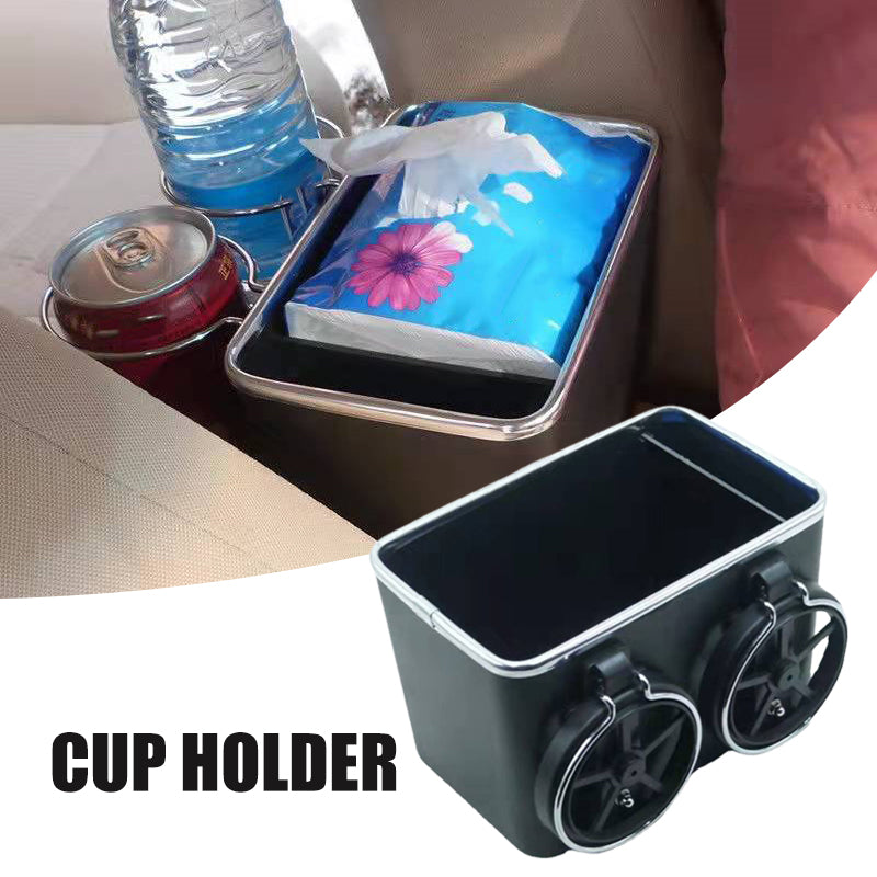 Large Capacity Bottle Holder Car Armrest Storage Box