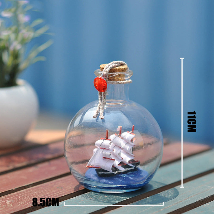 Creative Glass Bottle Ship - Image 2