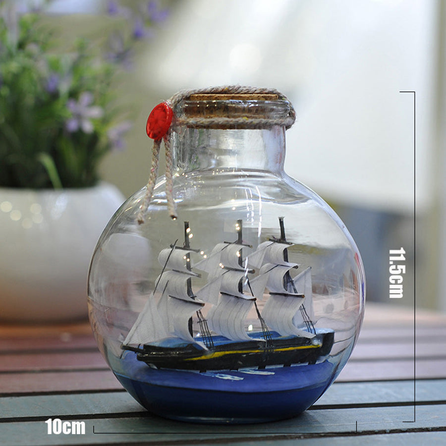 Creative Glass Bottle Ship - Image 1