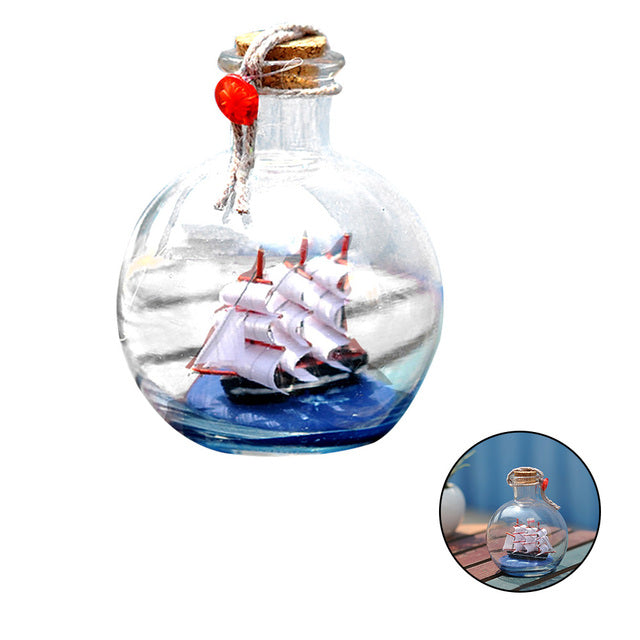 Creative Glass Bottle Ship - Image 4