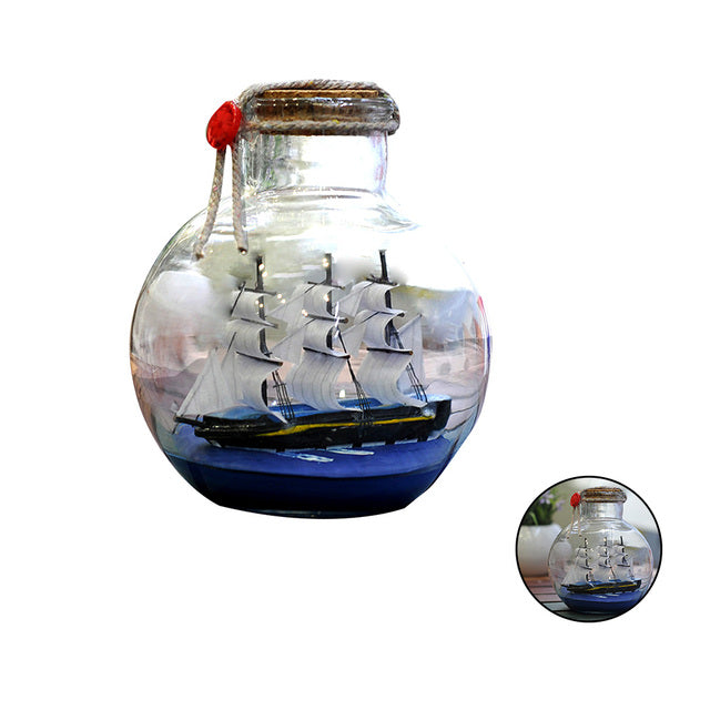 Creative Glass Bottle Ship - Image 3
