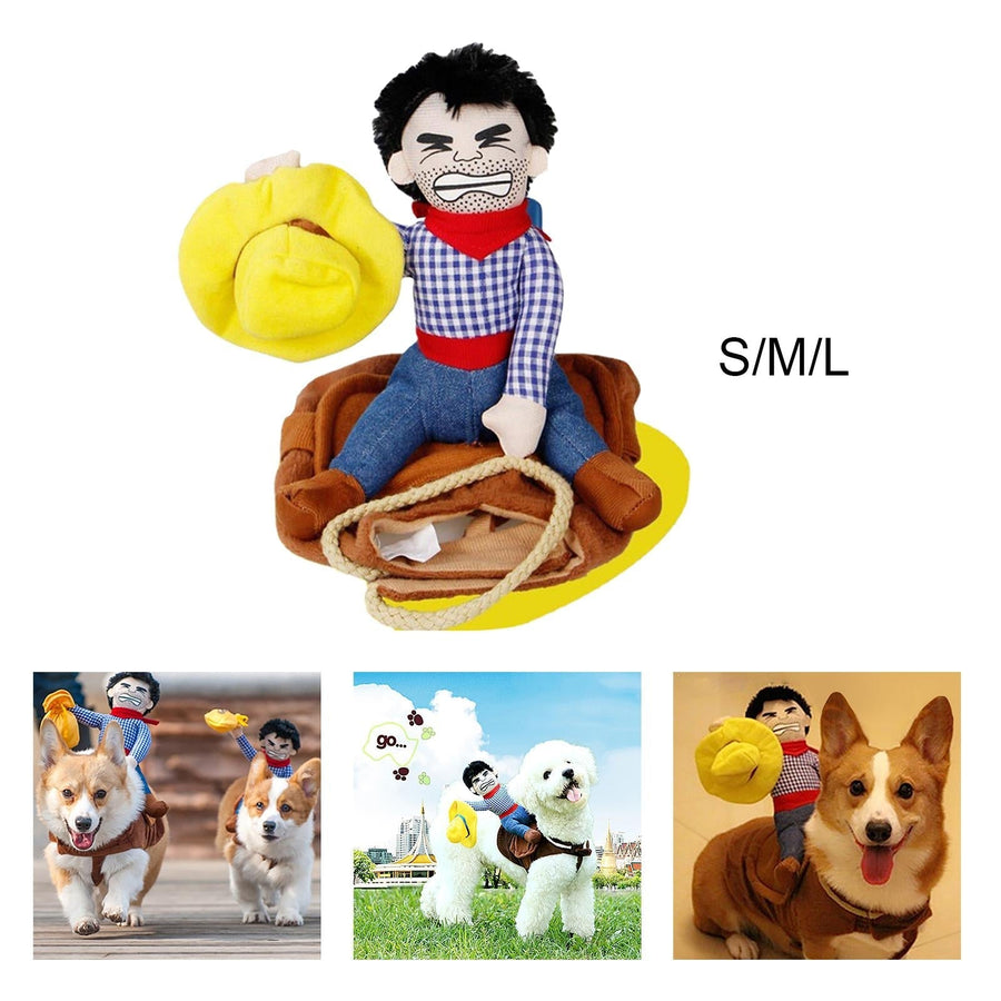 Cowboy Riding Horse Pet Costume - Image 1